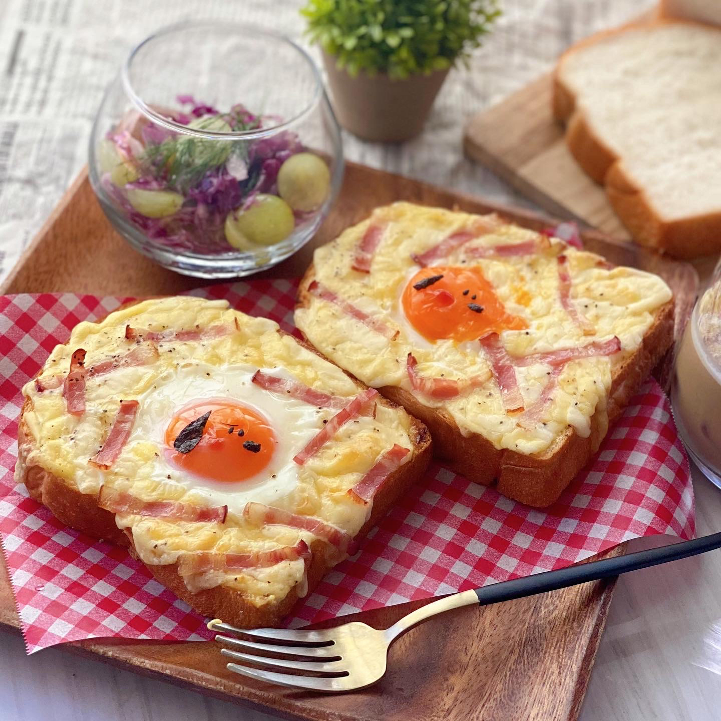 チーズたっぷりクロックマダム🧀