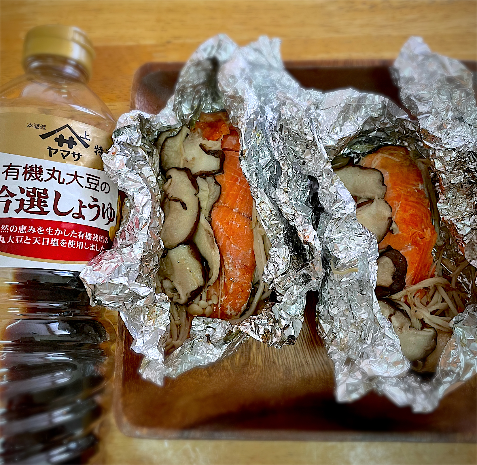 鮭と椎茸のホイル焼き