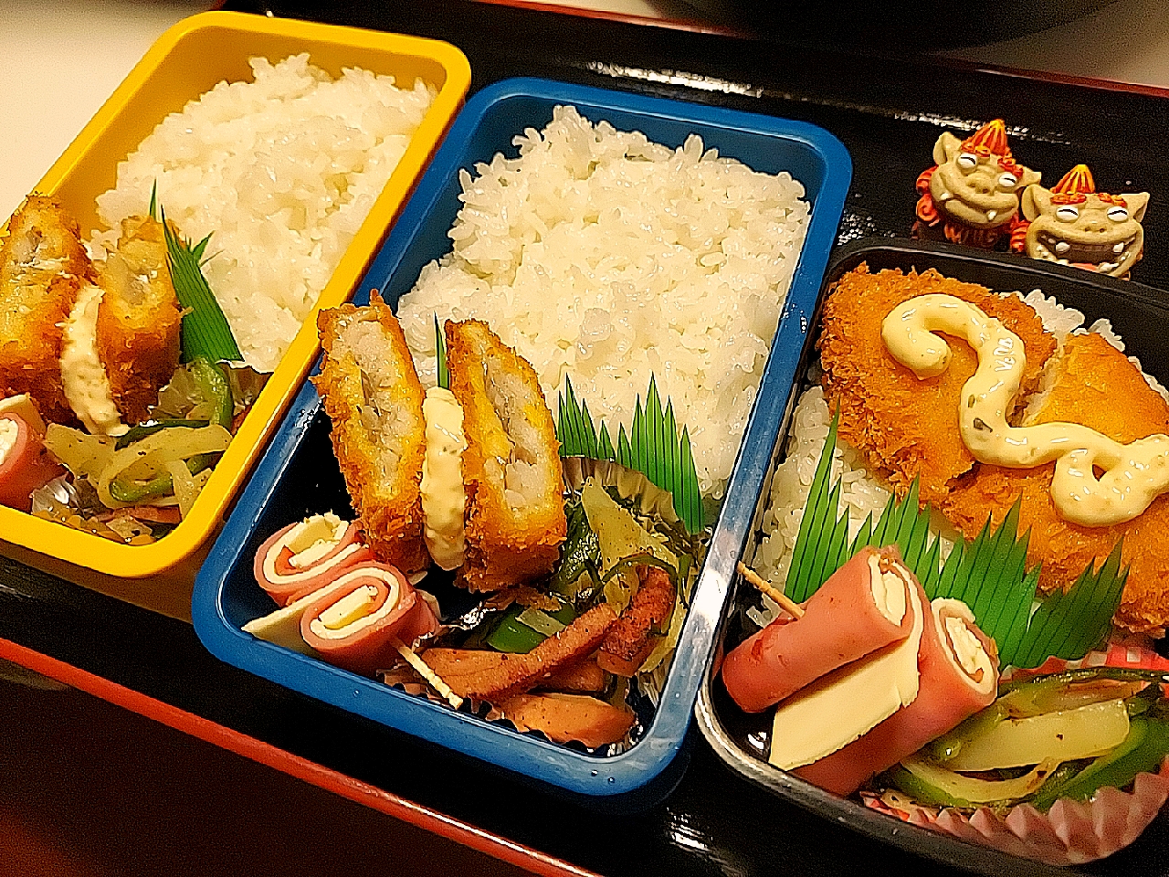 夫弁当、息子弁当、娘弁当