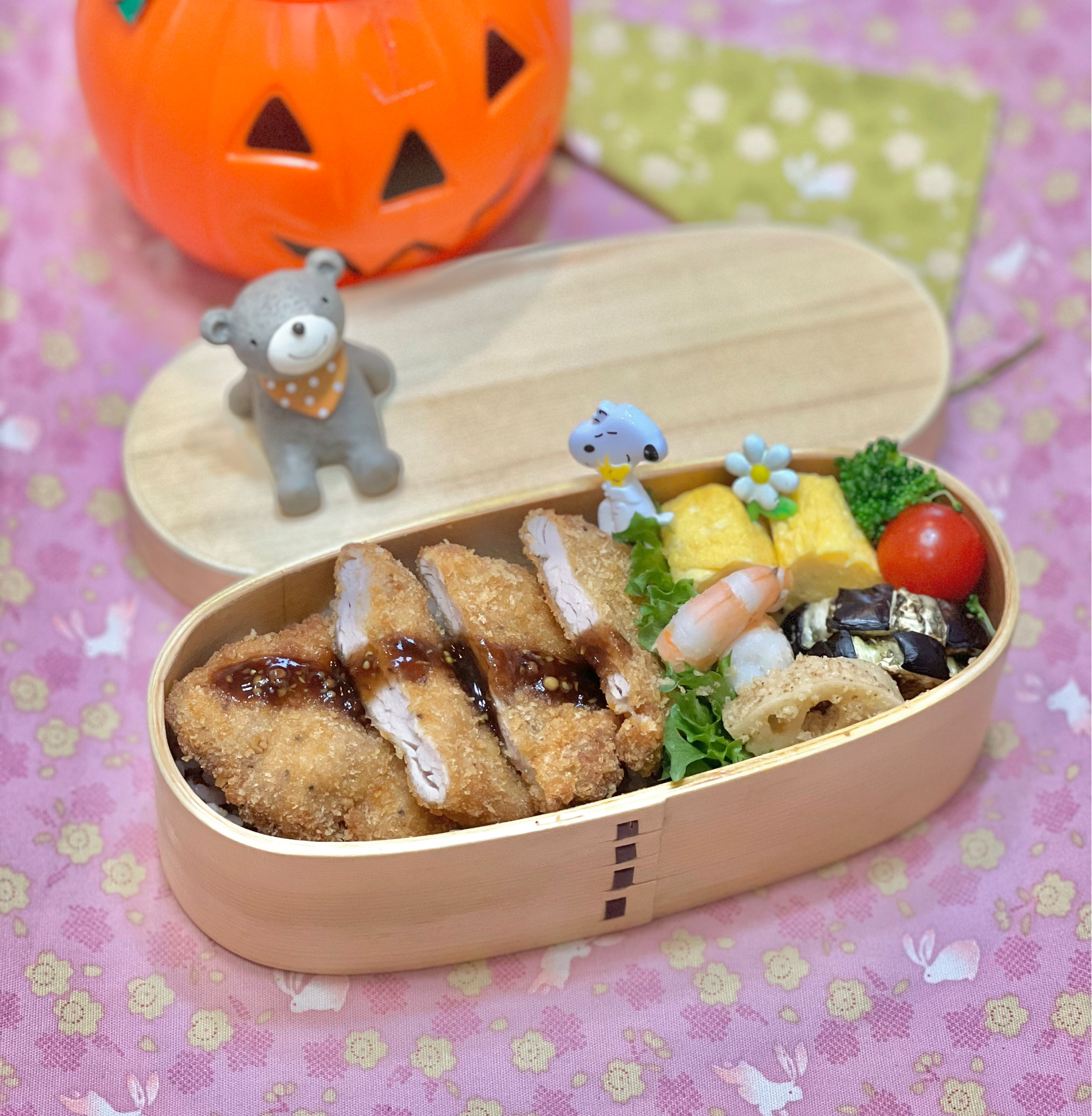 豚ヒレカツ☘️の💙ちやんお弁当　10/12水