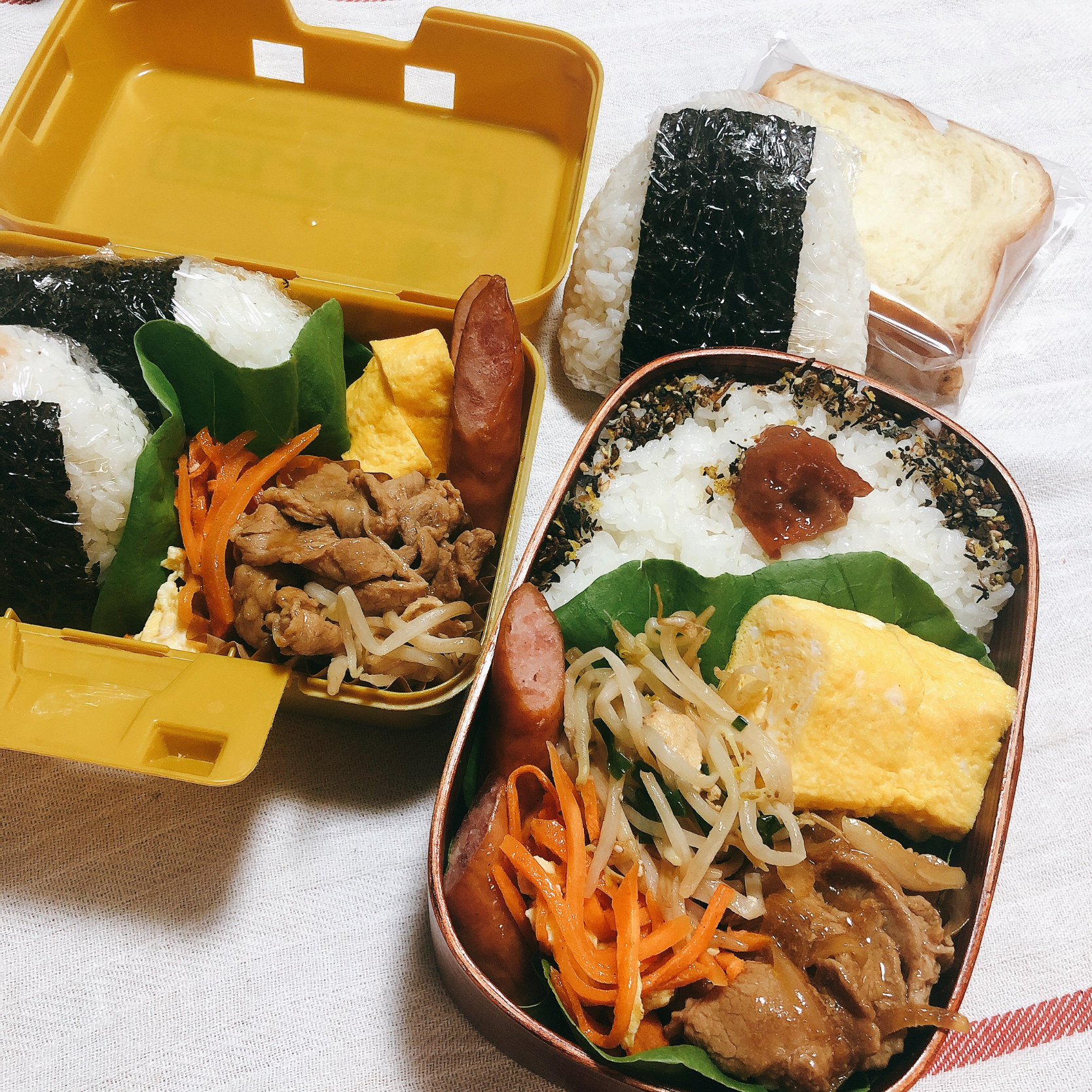 次男＆三男男子高校生弁当