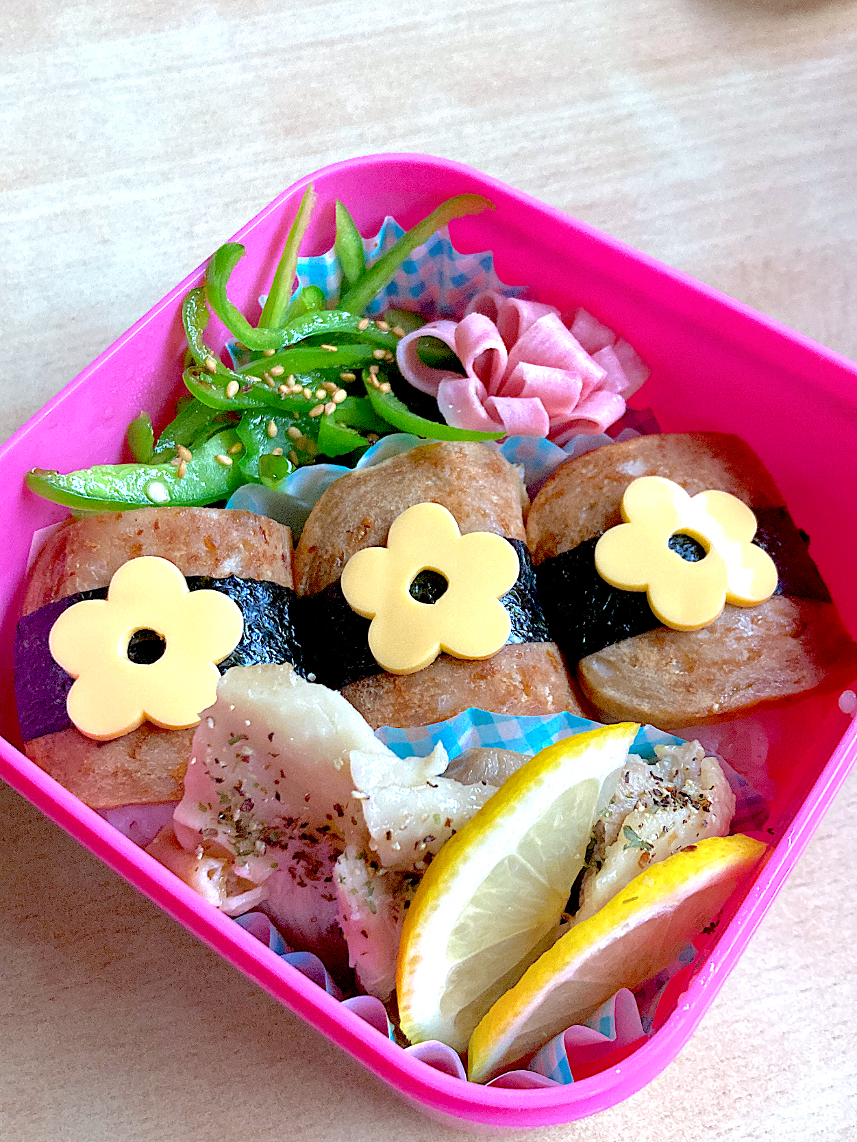 スパムおにぎり弁当🌸