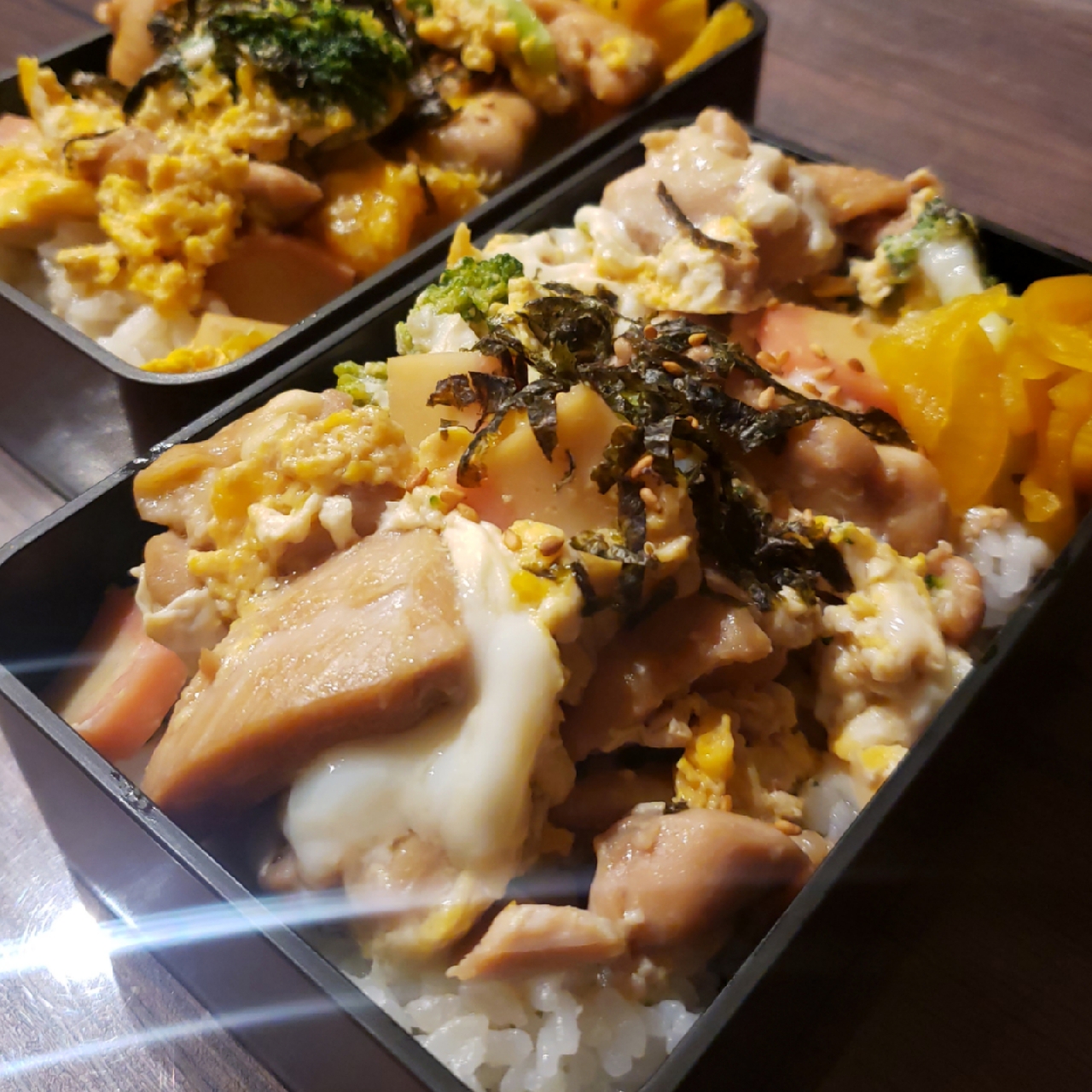 わが家の働く男弁当
鶏すき卵煮弁当