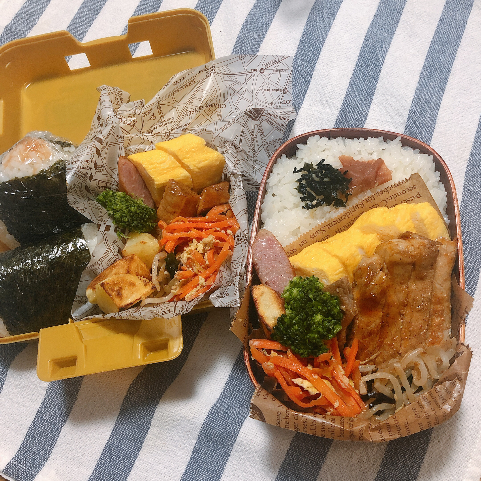 次男＆三男男子高校生弁当