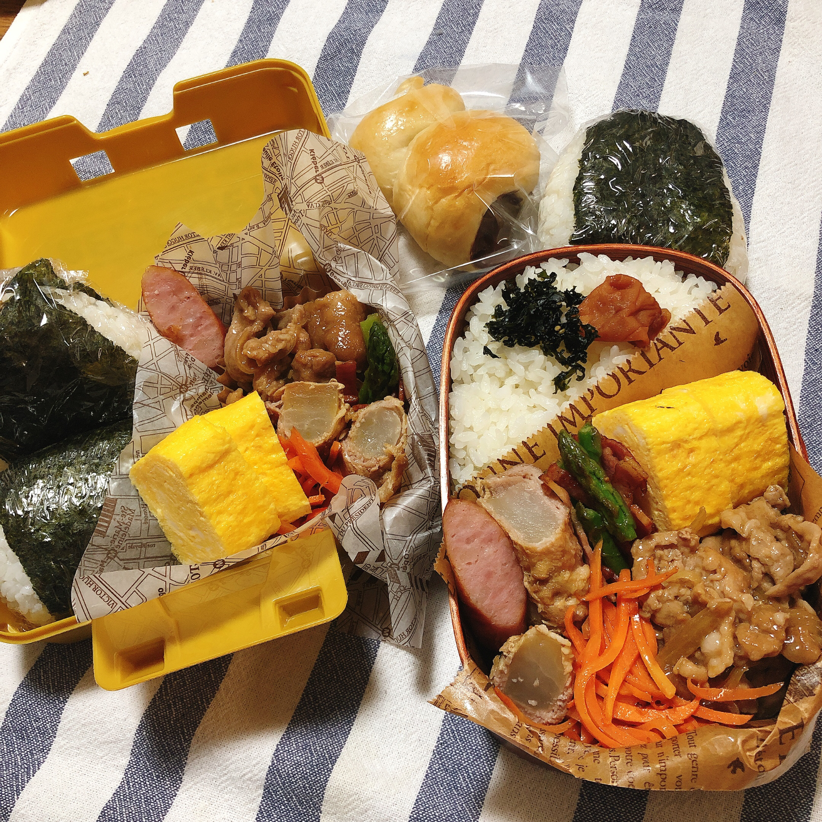 次男＆三男男子高校生弁当