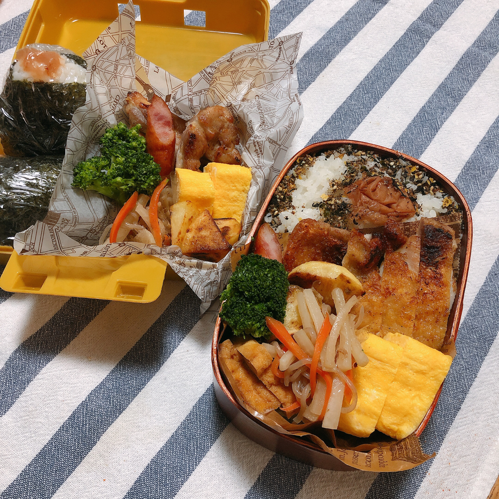 次男＆三男男子高校生弁当