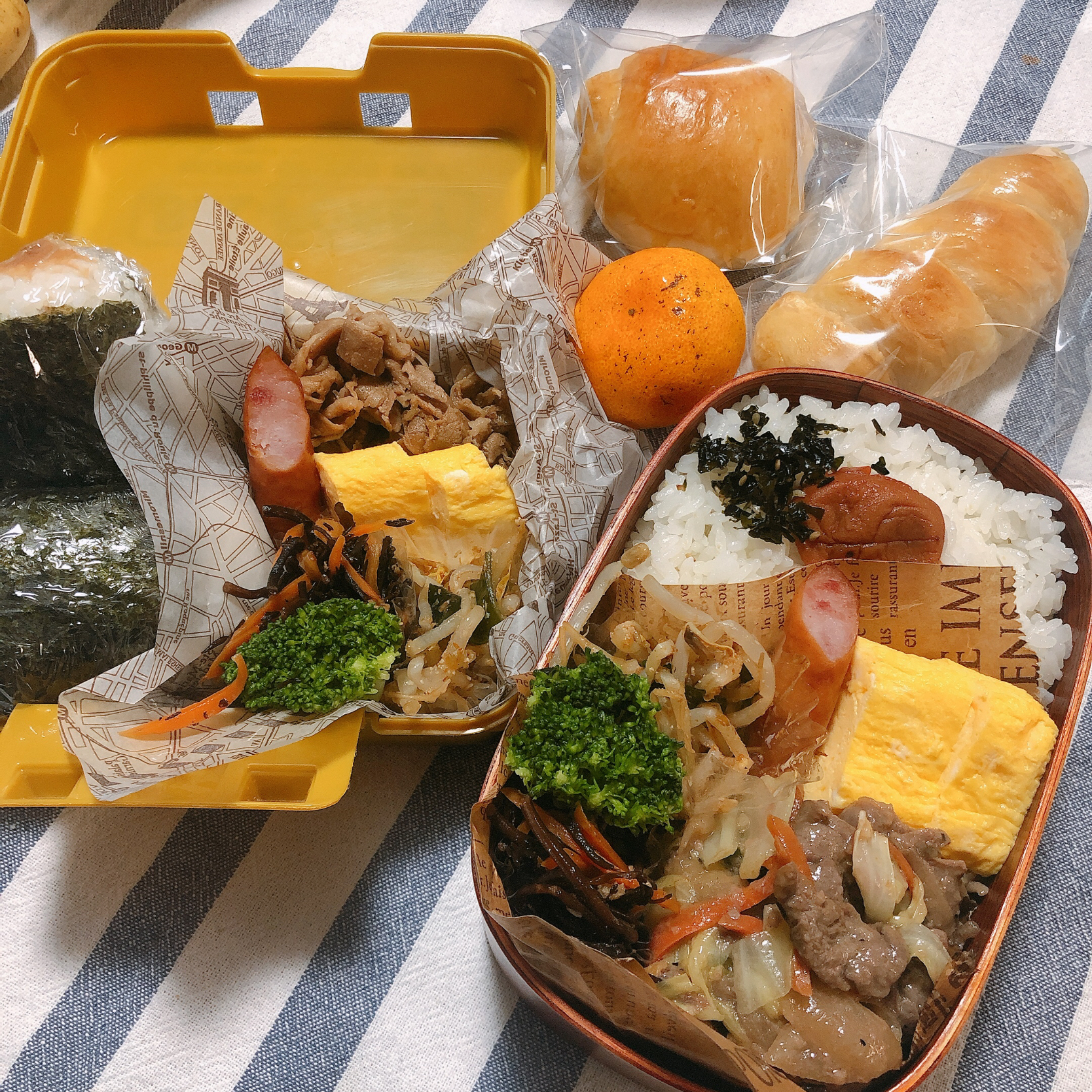 次男＆三男男子高校生弁当