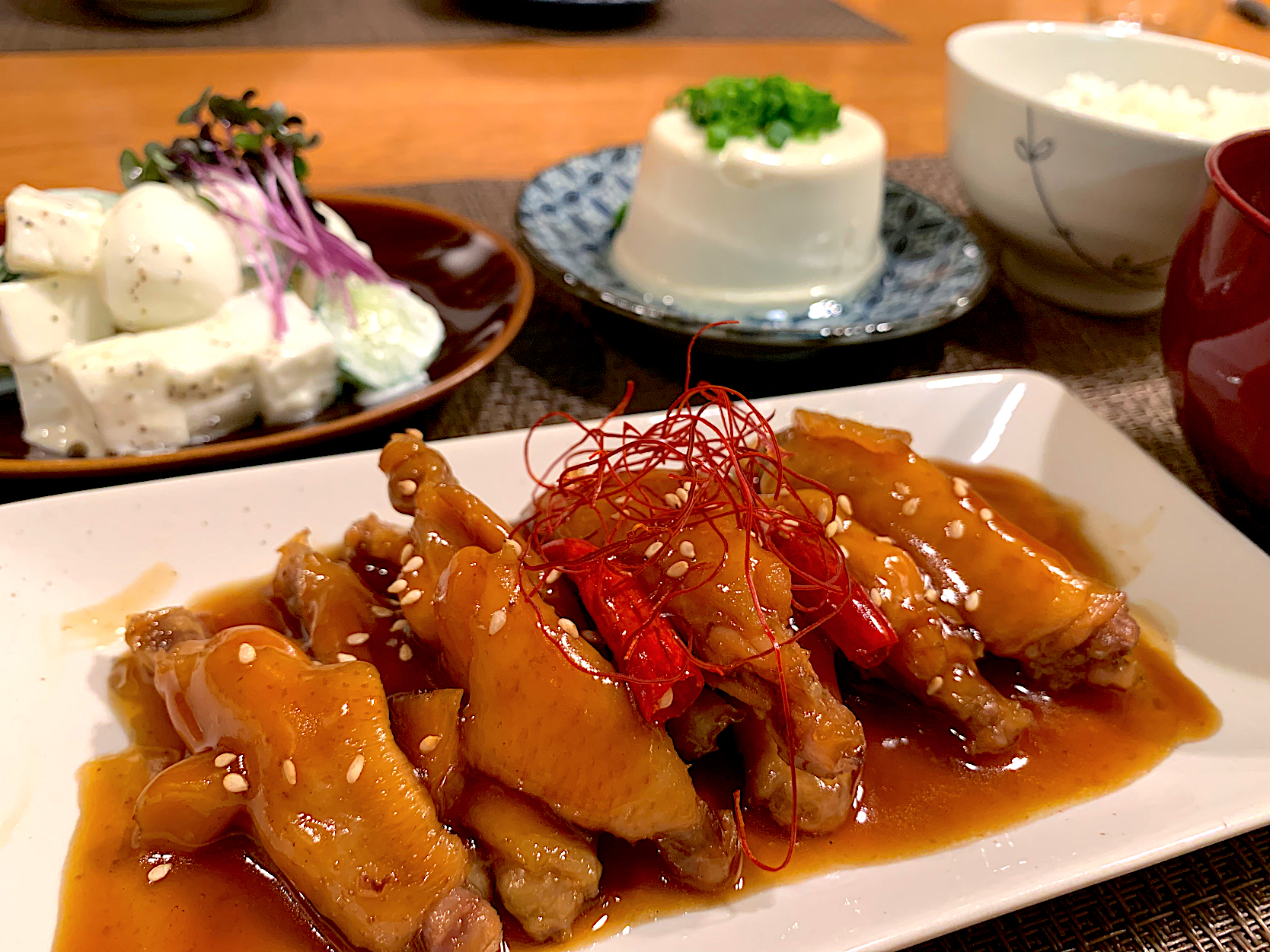 おうち中華de晩ごはん🐔鶏スペアリブの中華煮込み