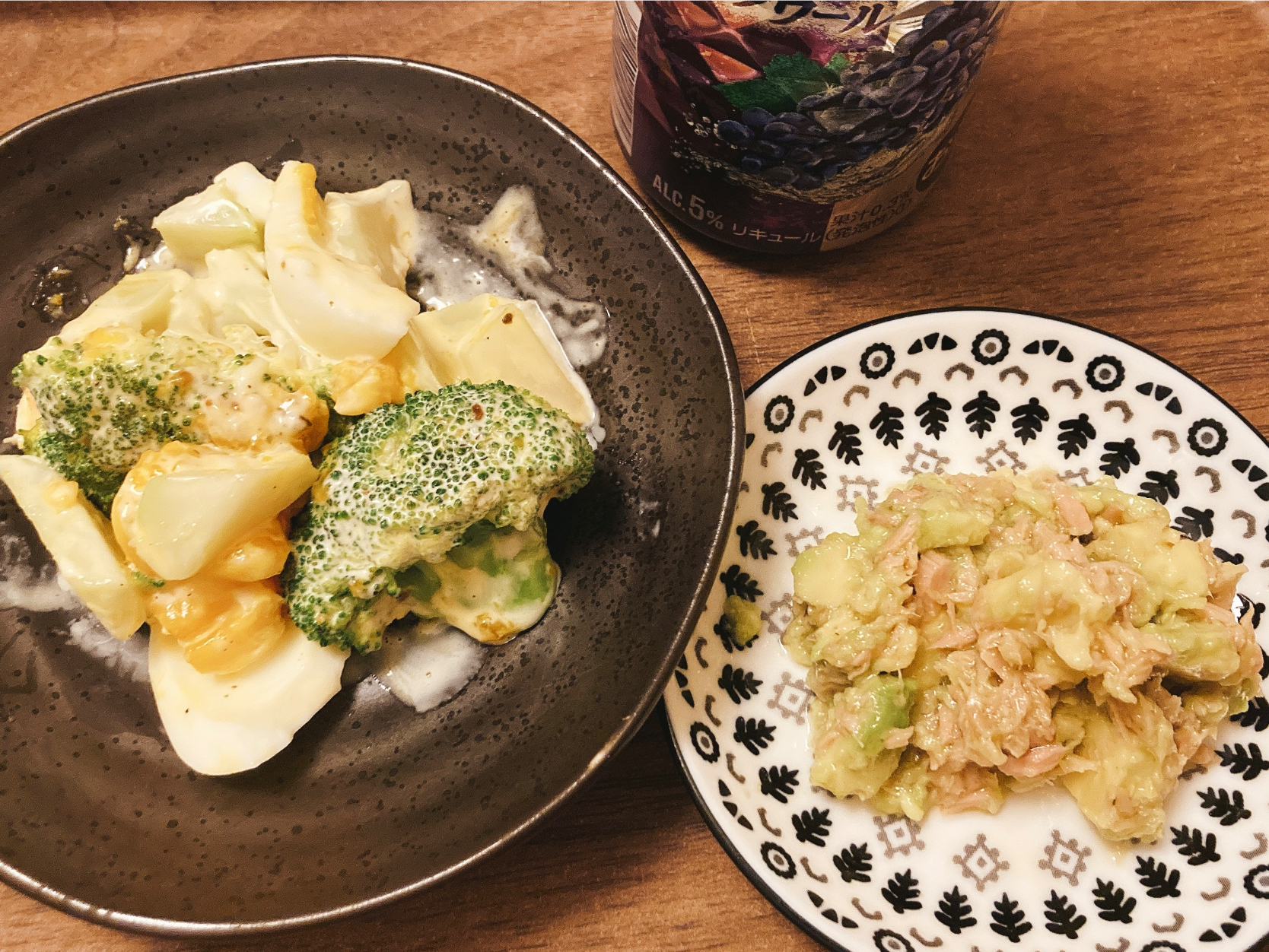 ブロッコリーとゆで玉子のマヨサラダ🥦🥚とアボカドとツナのマリネ🥑🍋