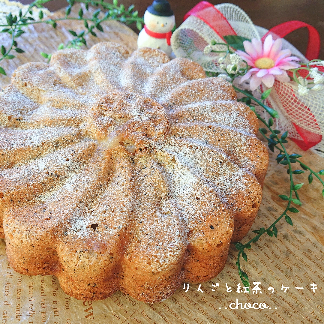 とんちんさんのスイーツ♡
紅茶とりんごのケーキ♡