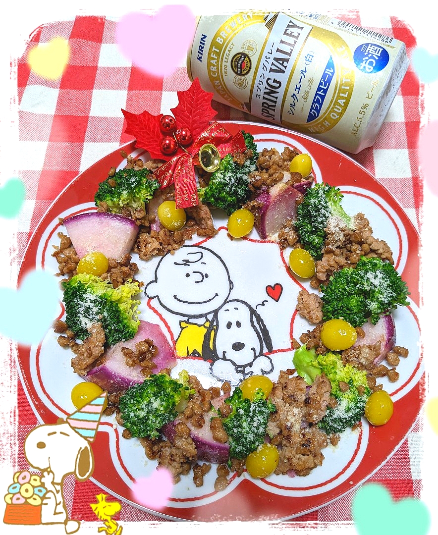 🎄食べるクリスマスリース🍻