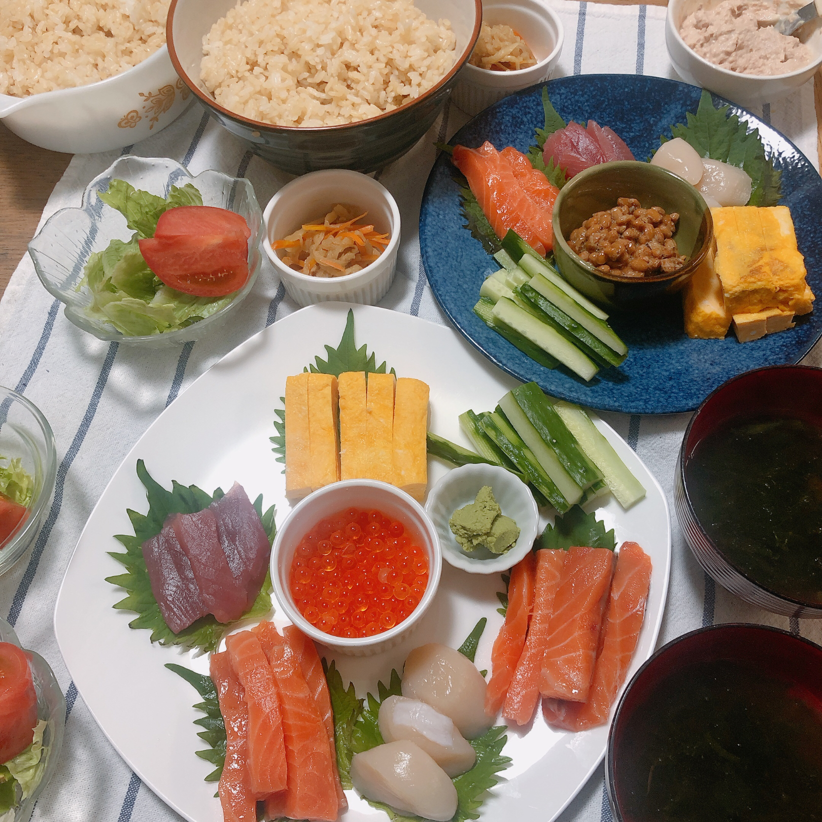 赤酢の酢飯で手巻き寿司