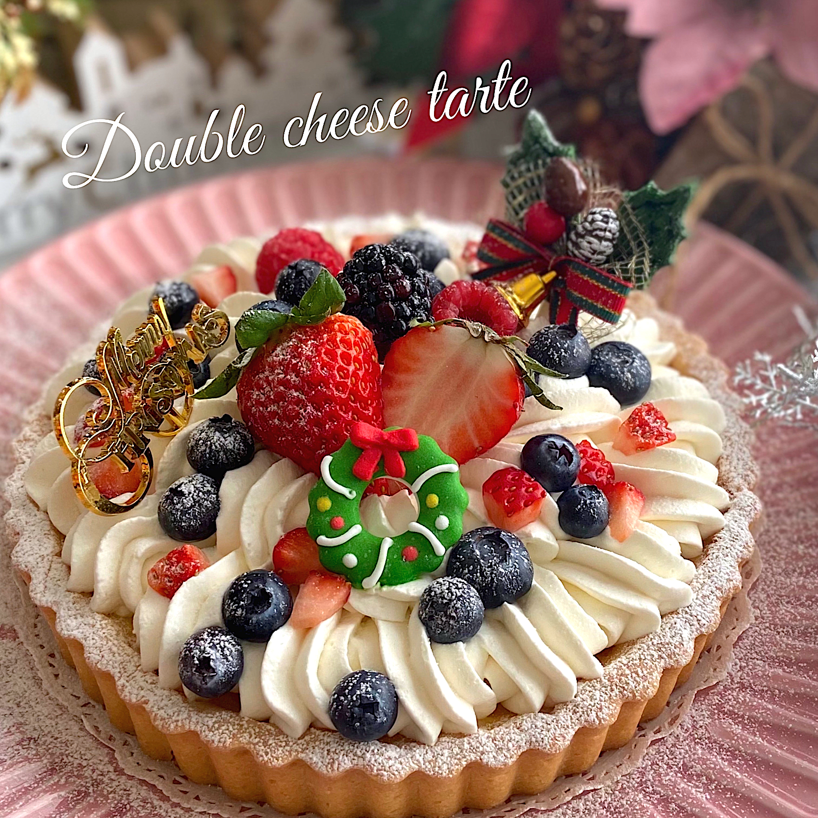 ダブルチーズタルトでMerryChristmas🥂