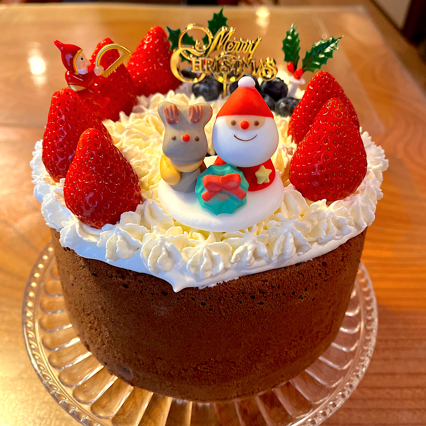 クリスマスチョコレートシフォンケーキ