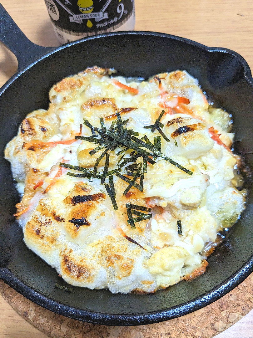 鶏ムネお餅ーズ焼き💛