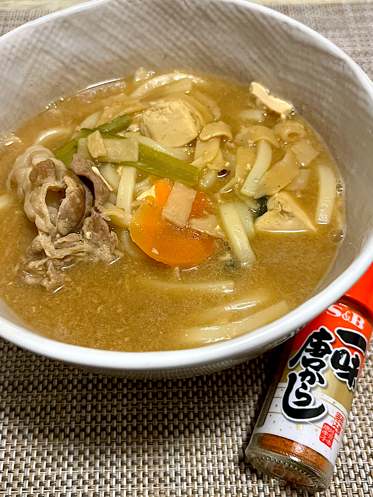 今日の朝ごはん~うどん~