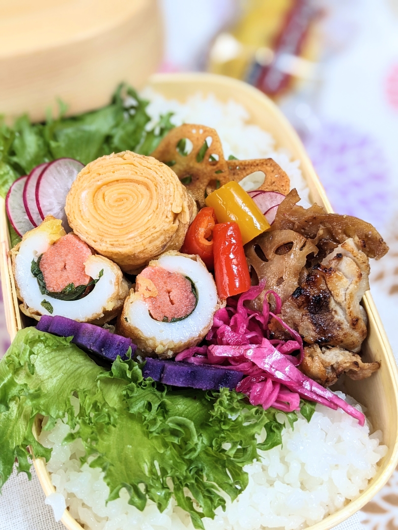 まめもにおさんの料理 カリッと熱々！竹輪と明太子の天ぷら