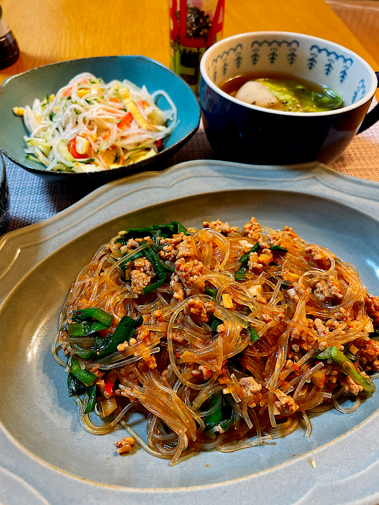 麻婆春雨で晩御飯