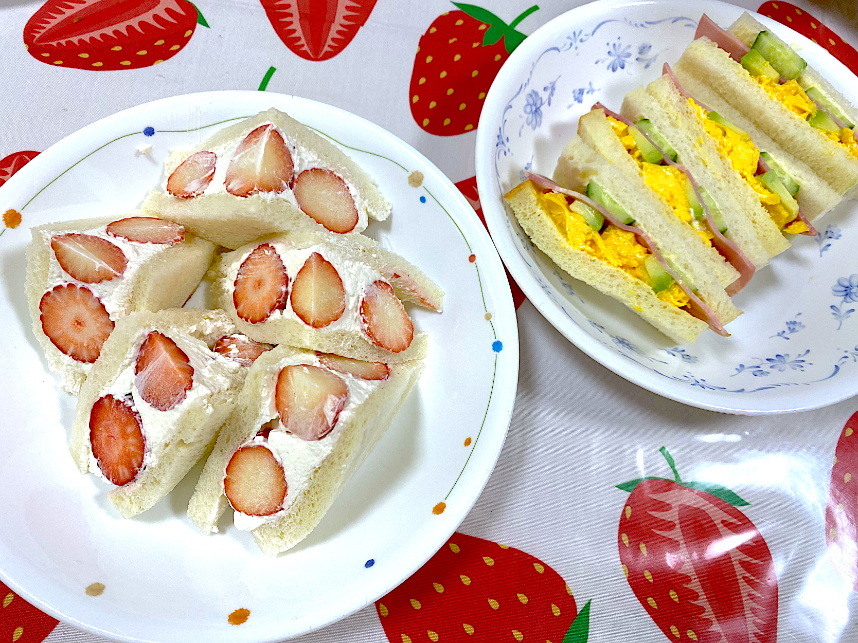 フルーツサンド&たまごサンド🥪