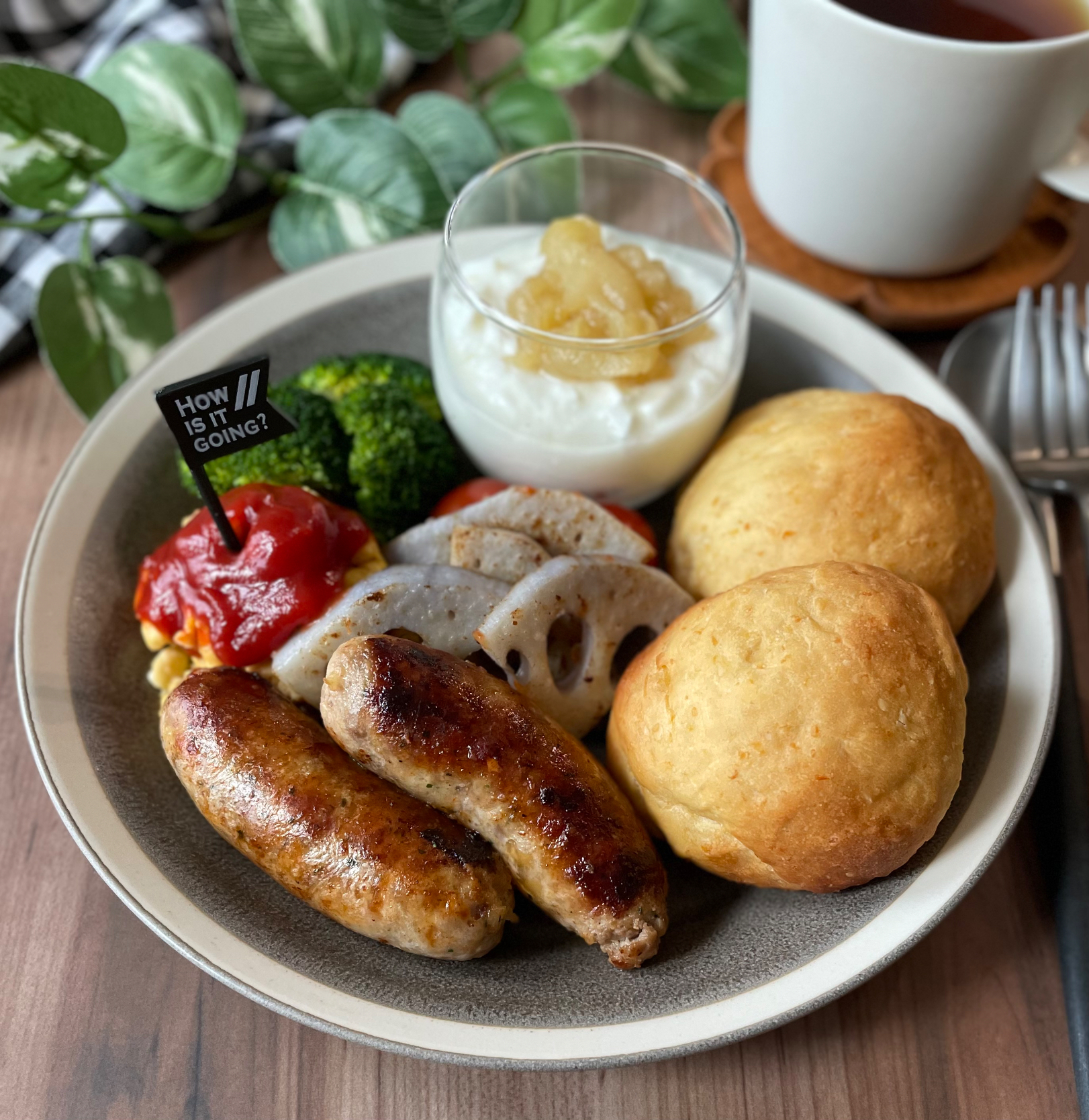 手作りパンでモーニングプレート🍞🍴