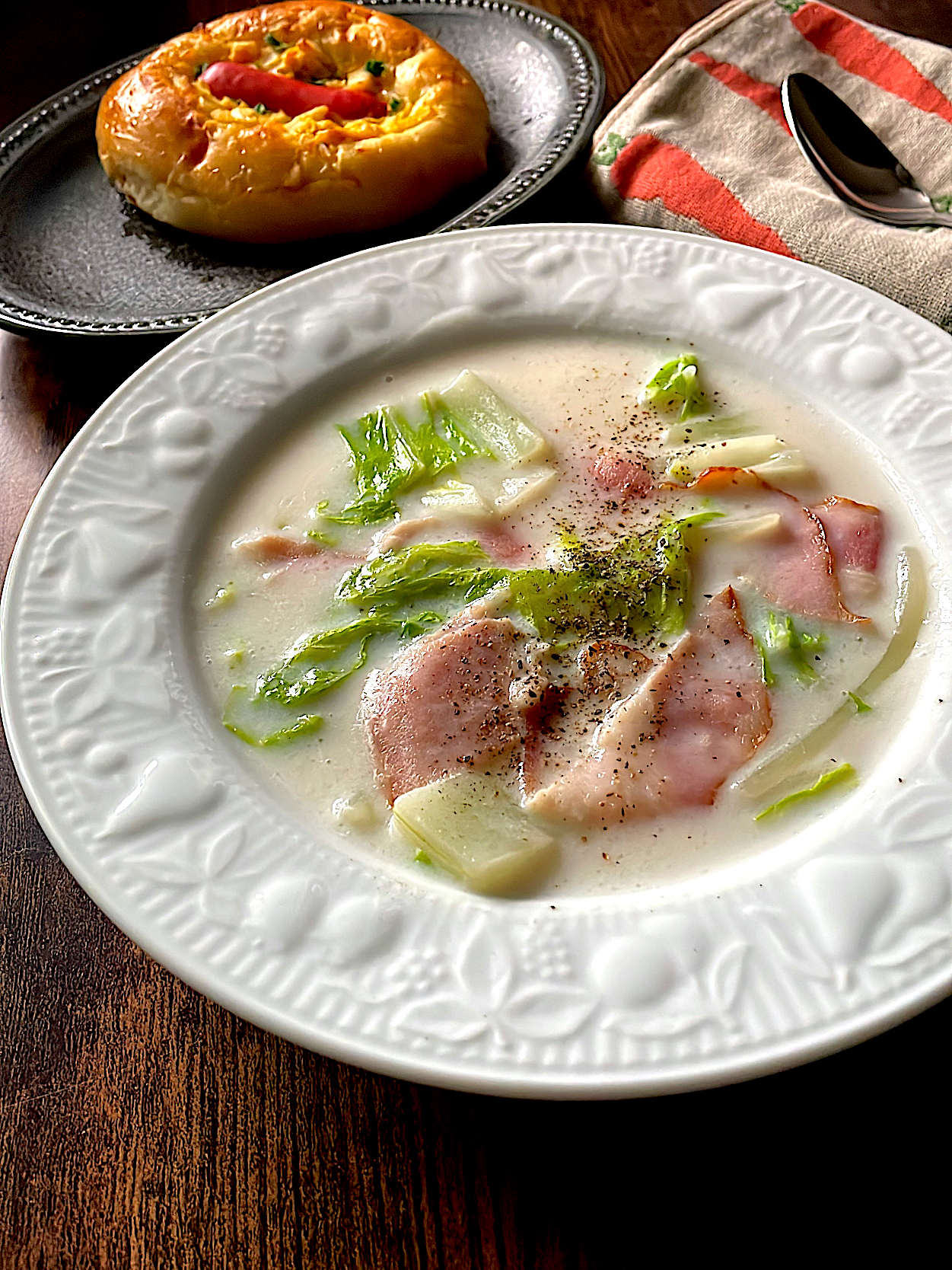 バター・生クリーム不使用~簡単で美味しい白菜とベーコンのミルク煮