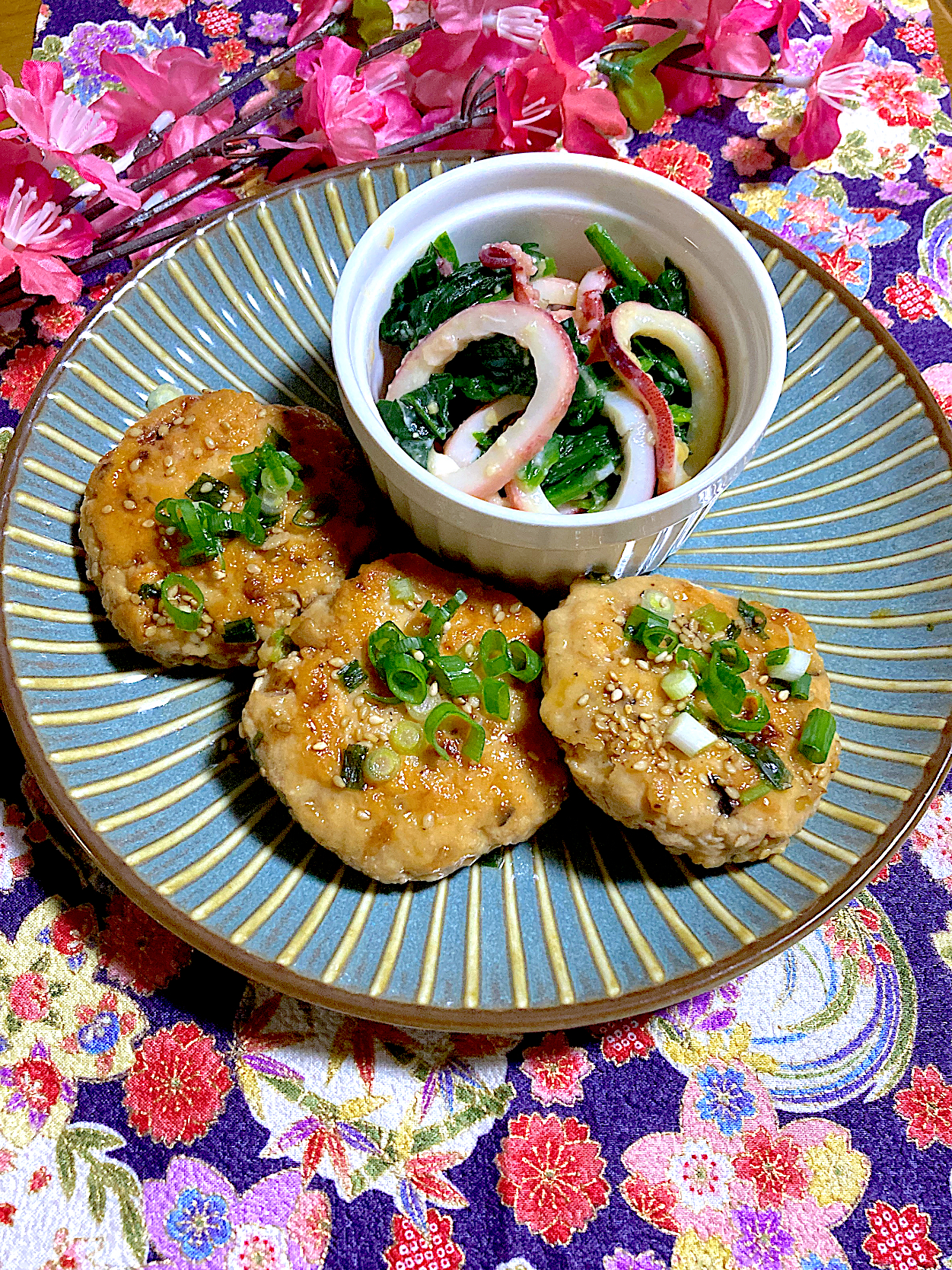 豆腐つくねの甘辛煮🌼