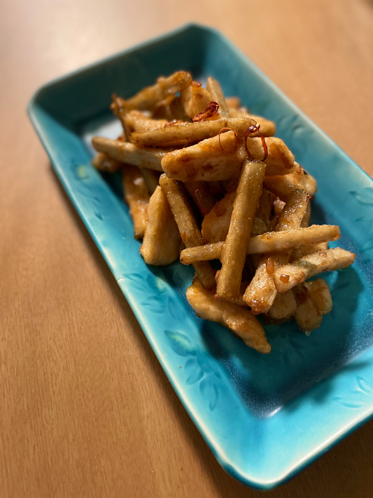 鶏胸肉と、牛蒡のカリッと焼き醤油麹