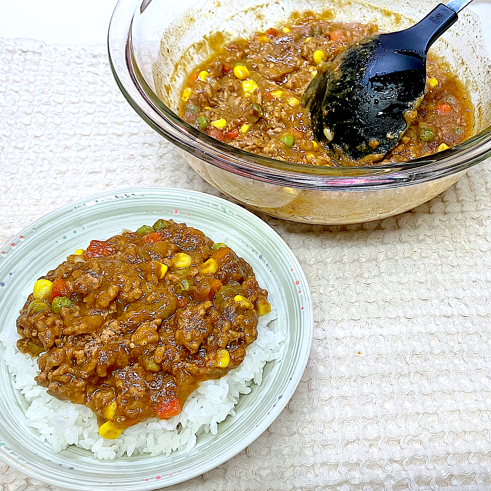 レンジで作るキーマカレー