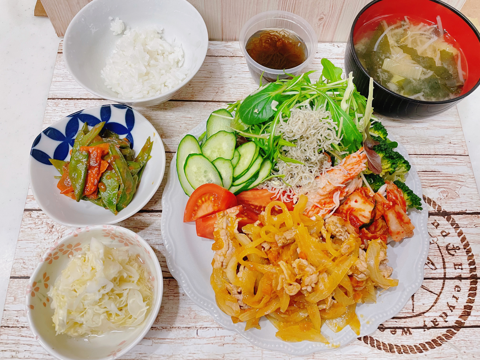 豚肉と玉ねぎの野菜ソース炒め