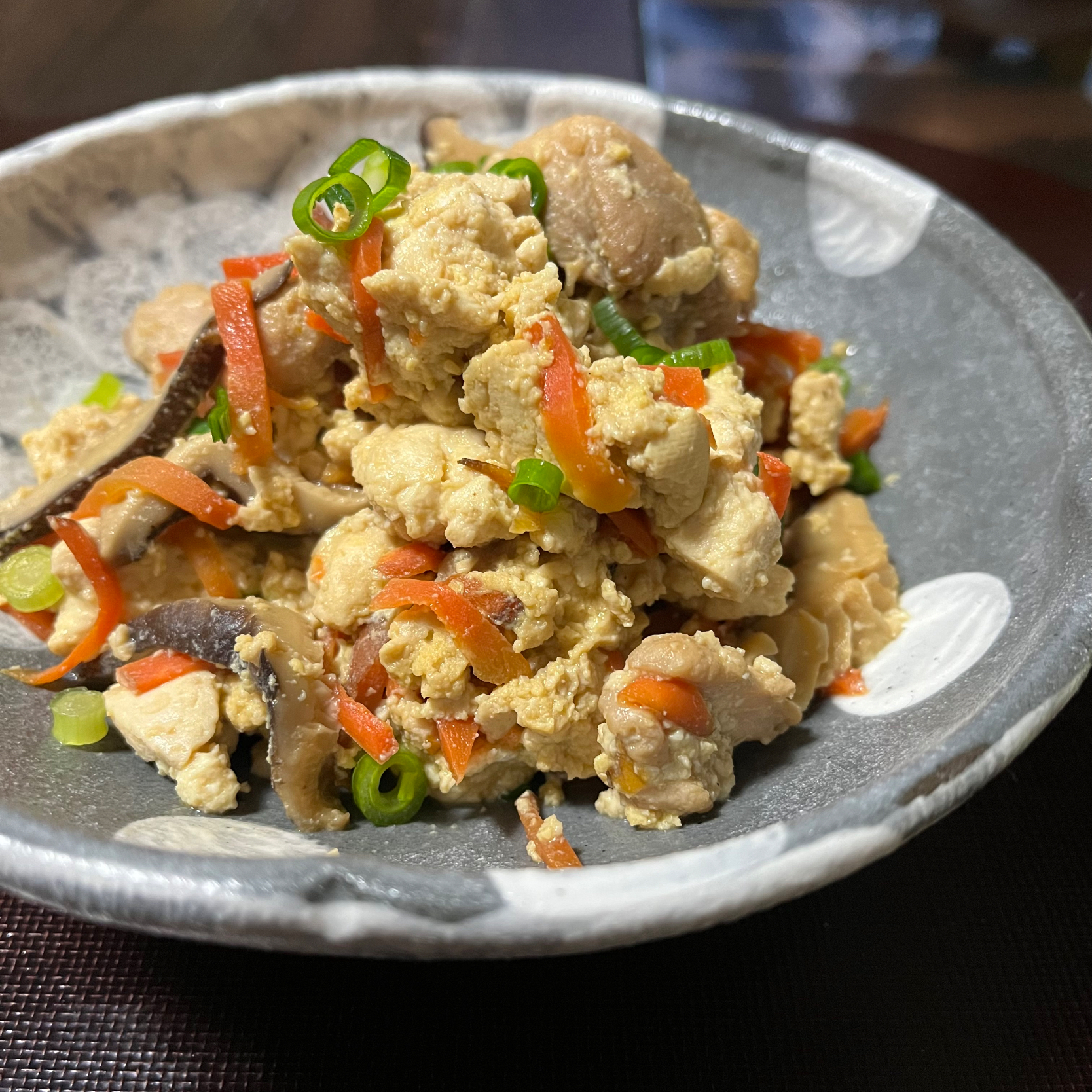 炒り豆腐　鶏ももを買い足しました