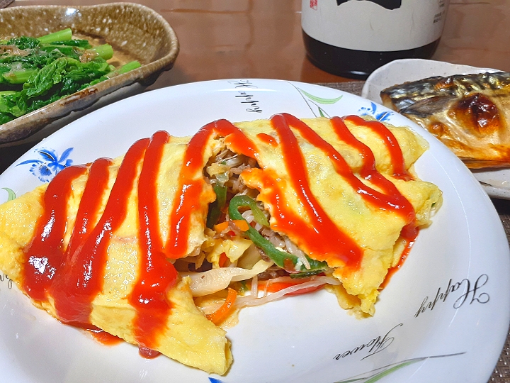 野菜オムレツ
菜の花お浸し🍃