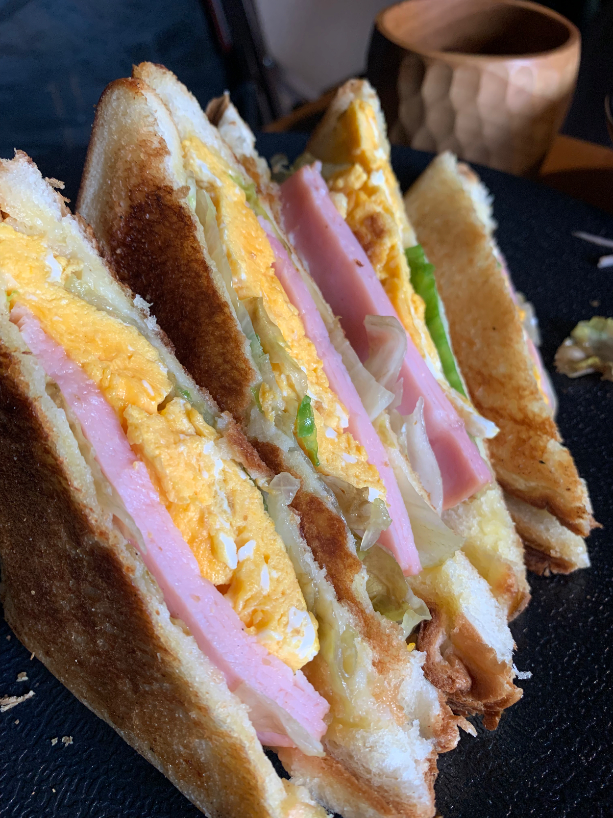 ホットサンドメーカーでホットサンド🥪