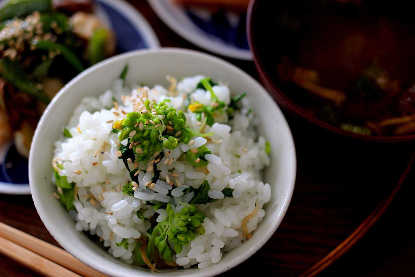 菜の花とじゃこの混ぜごはん