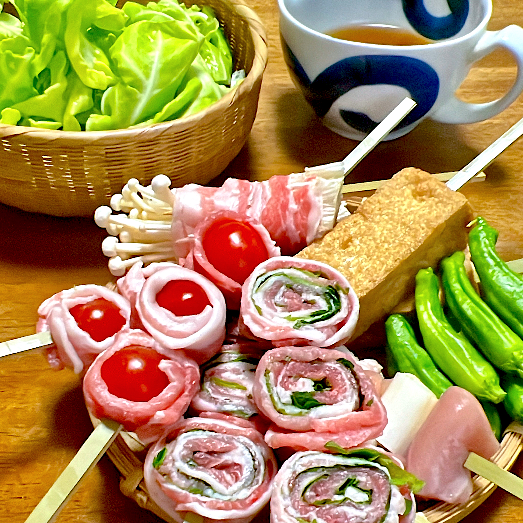 野菜たっぷりおうち焼き鳥