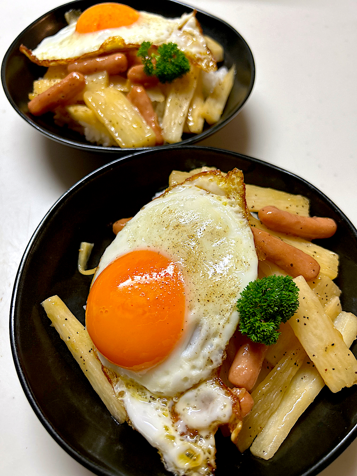 山芋でジャーマンポテト風丼