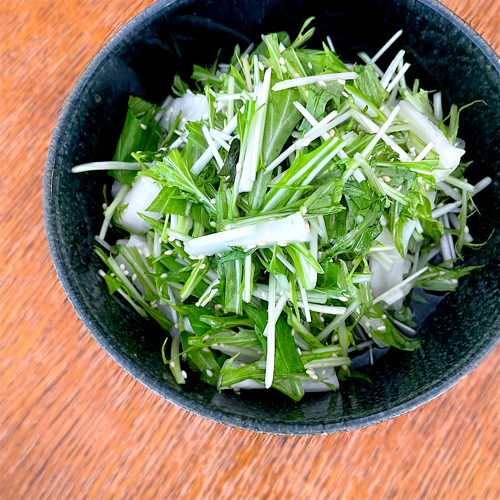 糖しぼり大根と水菜のサラダ