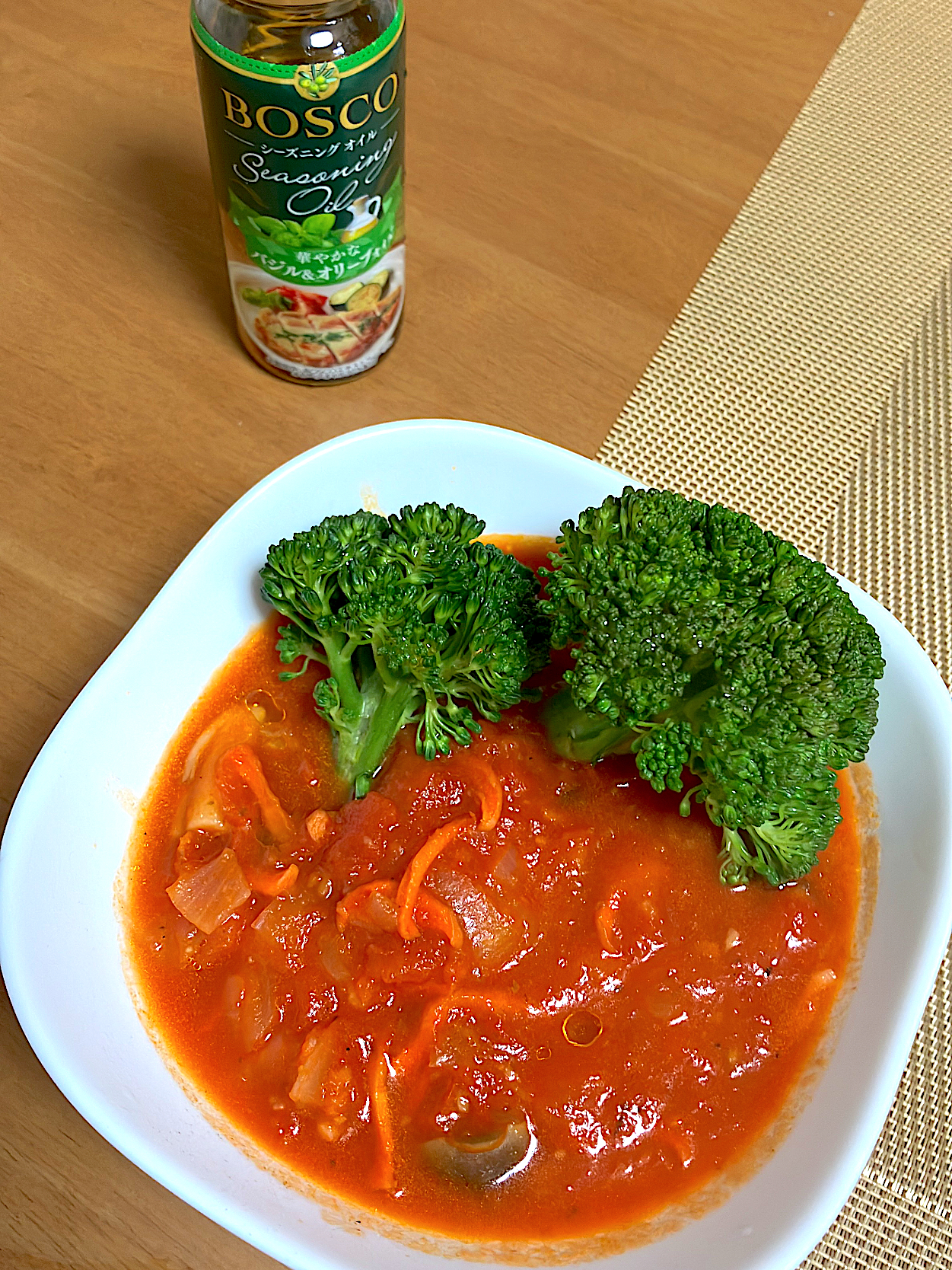 バジルきのこトマトスープ