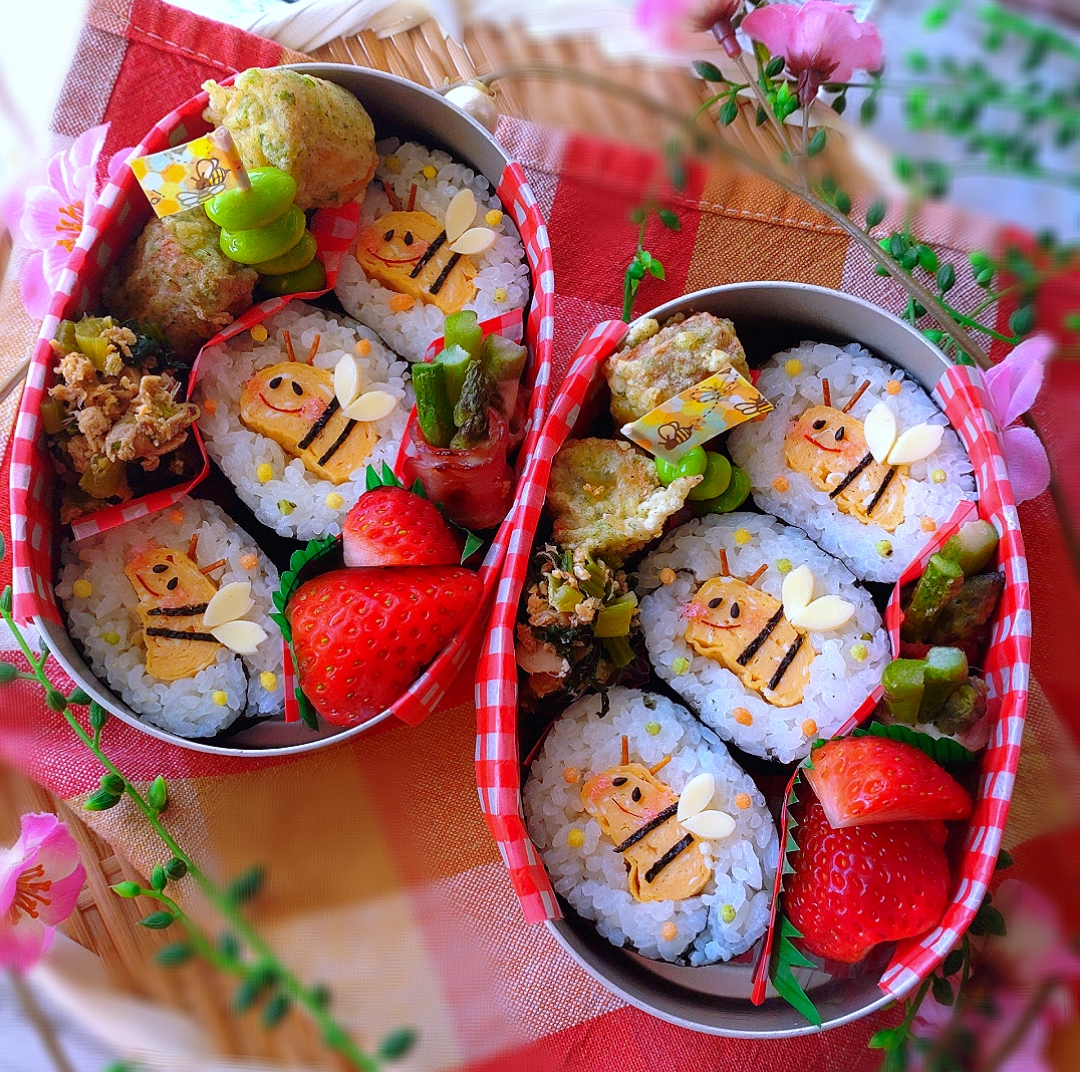 みつばち卵焼きde海苔巻き弁当🐝