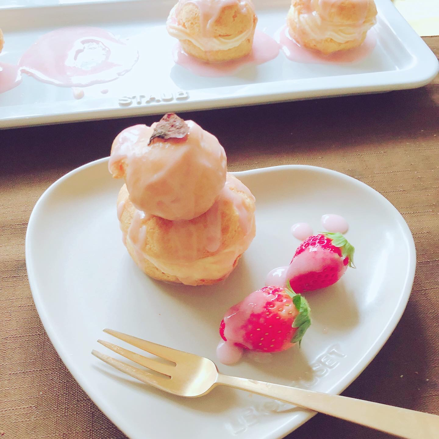 さくらシュークリーム🌸🍓