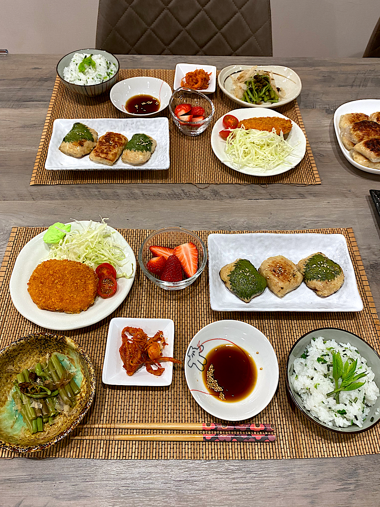 今日の夕飯は山菜づくし