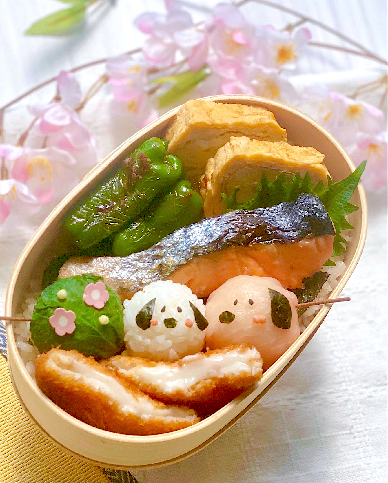 三色お団子風🍡お花見弁当