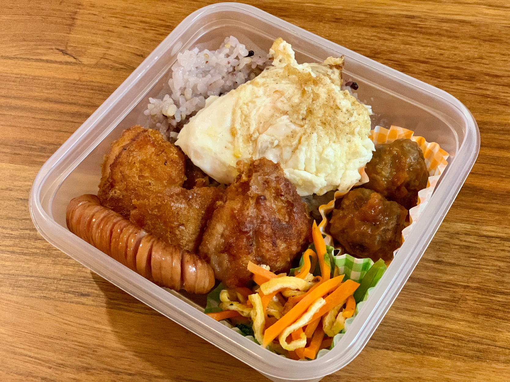 タッパー弁当シリーズ！唐揚げ弁当！