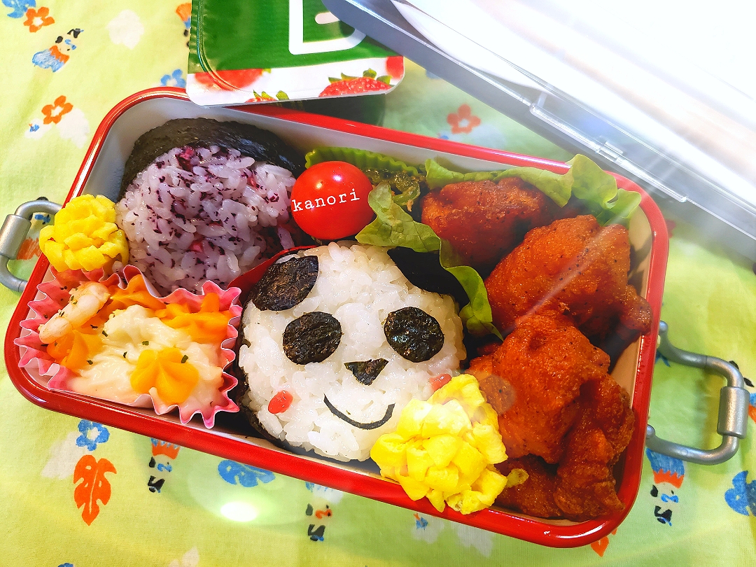 JK弁当7～パンダ🐼おにぎり🍙