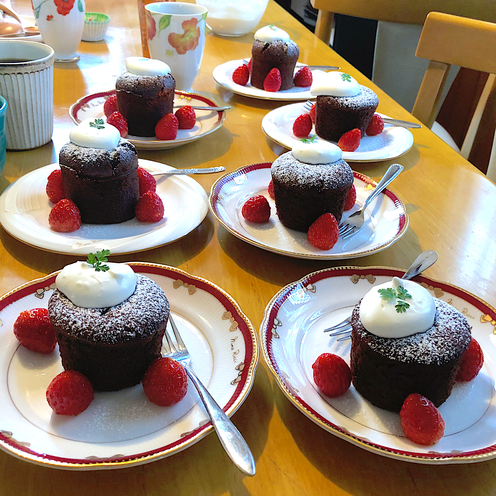 お花見しながら食べたいフォンダンショコラ🌸🍫🍓