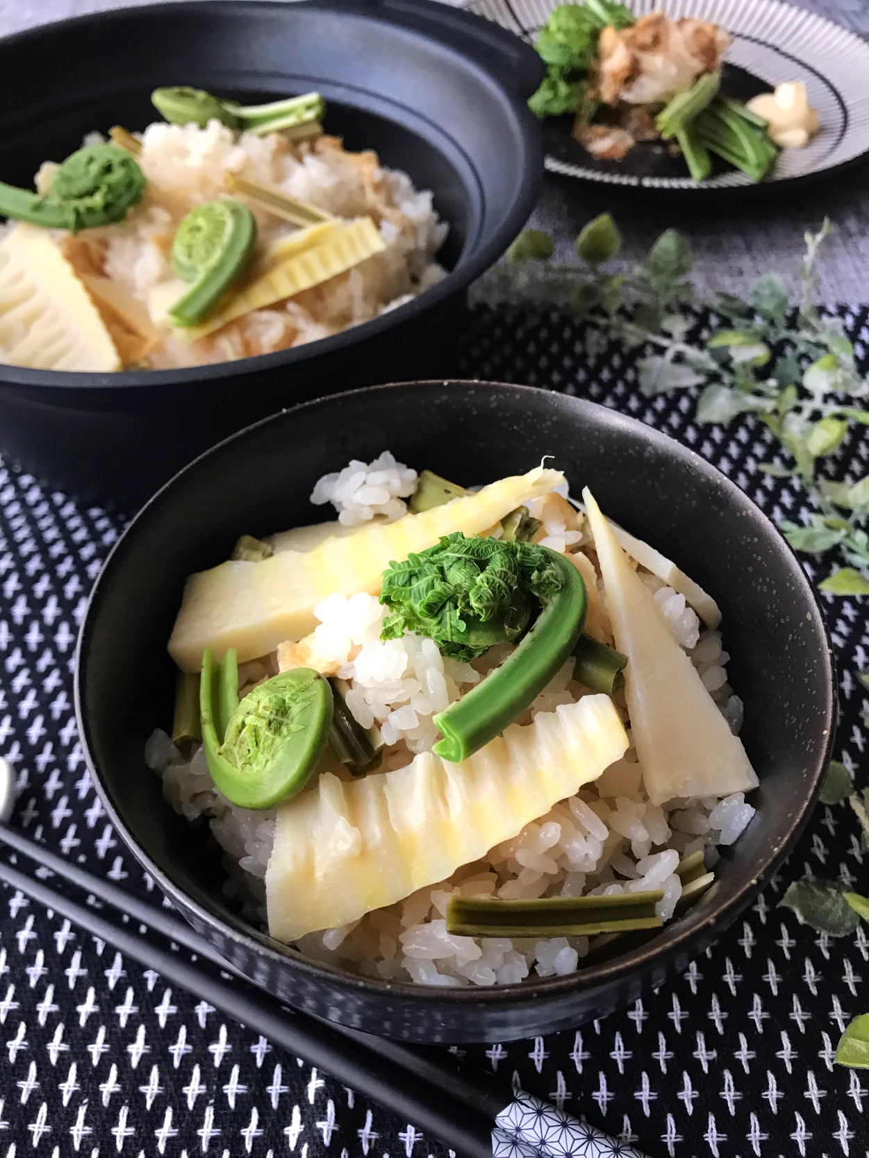 こごみ入り♡たけのこご飯