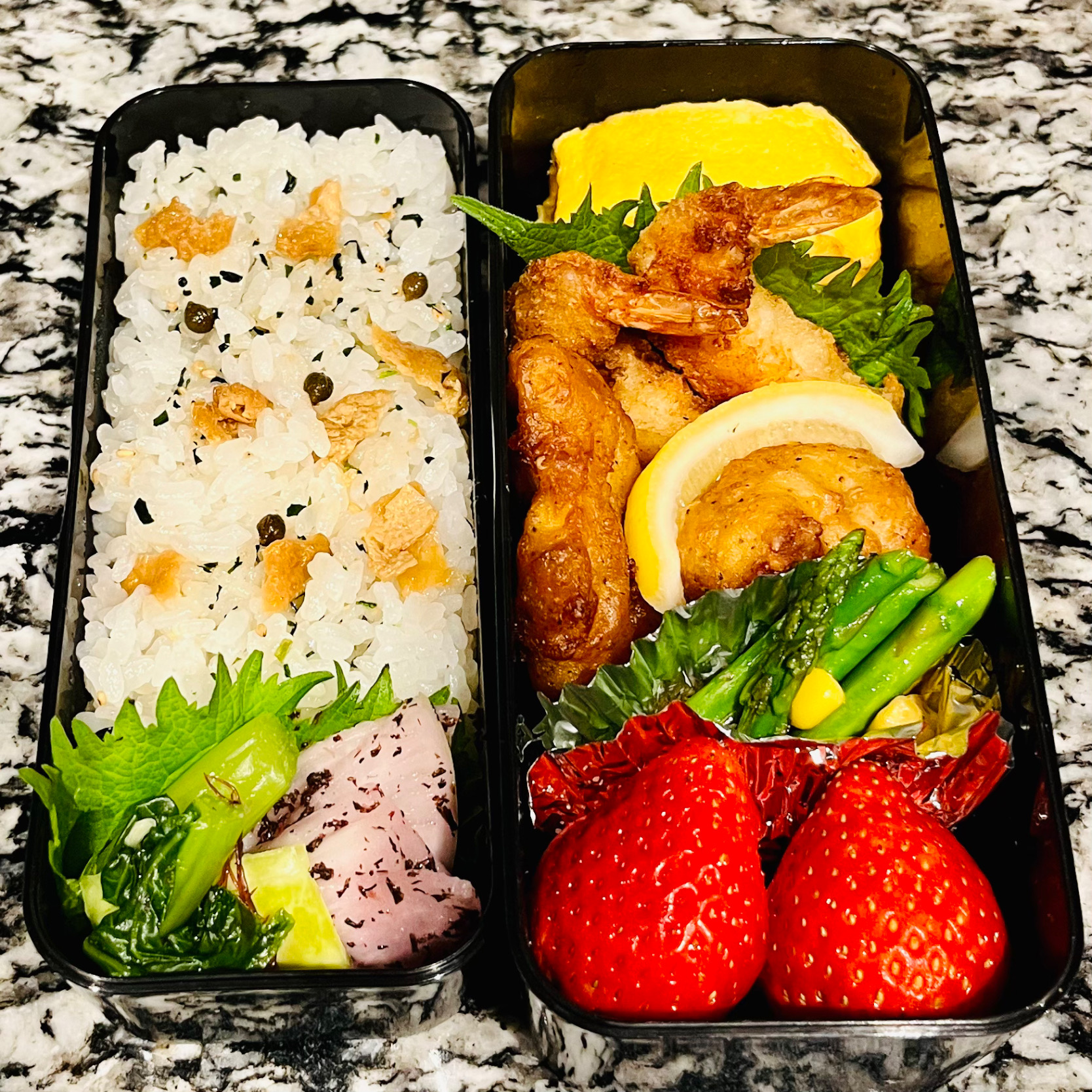 実山椒と油揚げの炊き込みご飯弁当