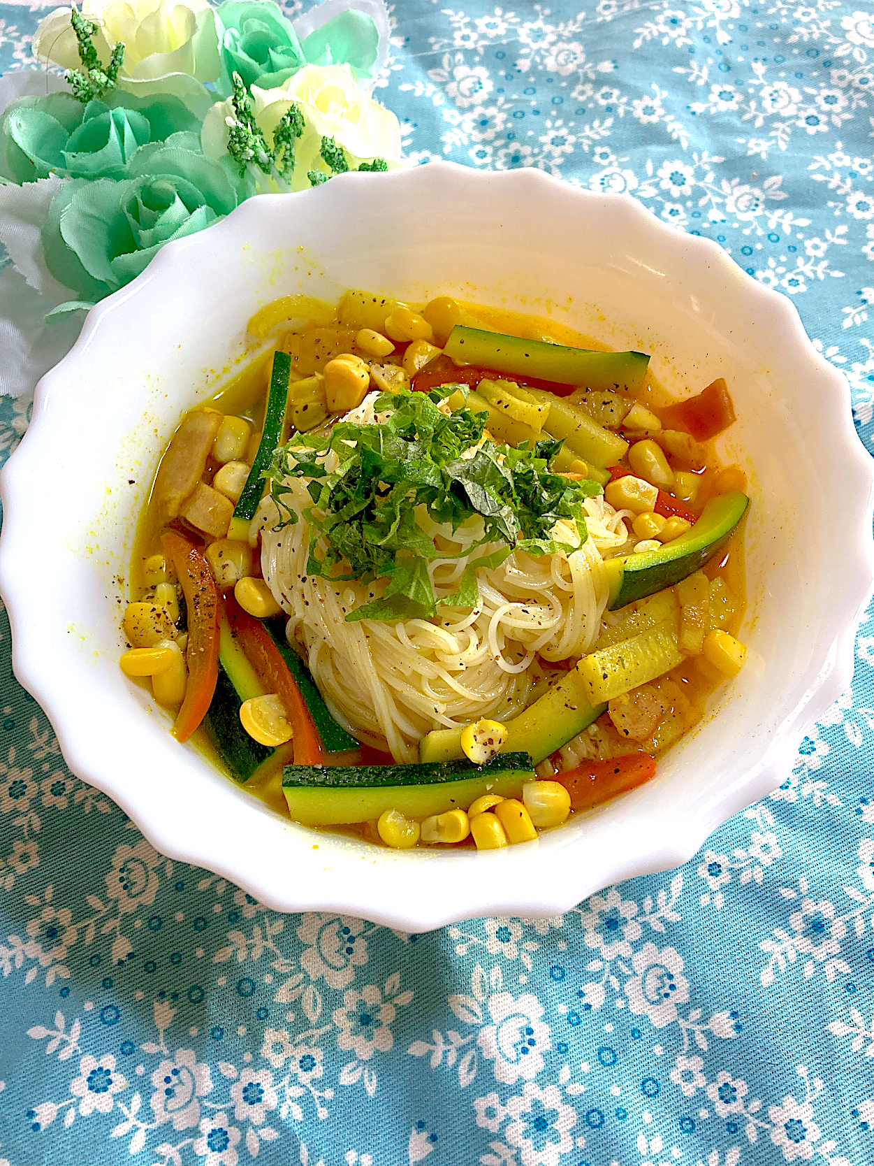 カレースープ素麺🌼