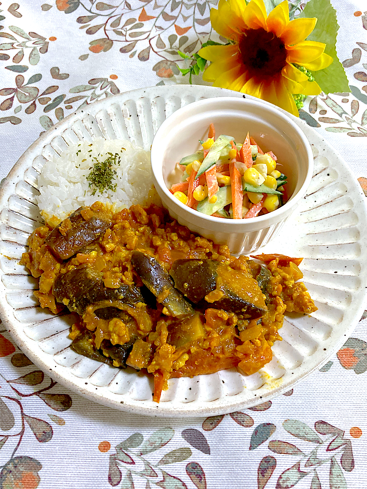 ナスのキーマカレー風🍆