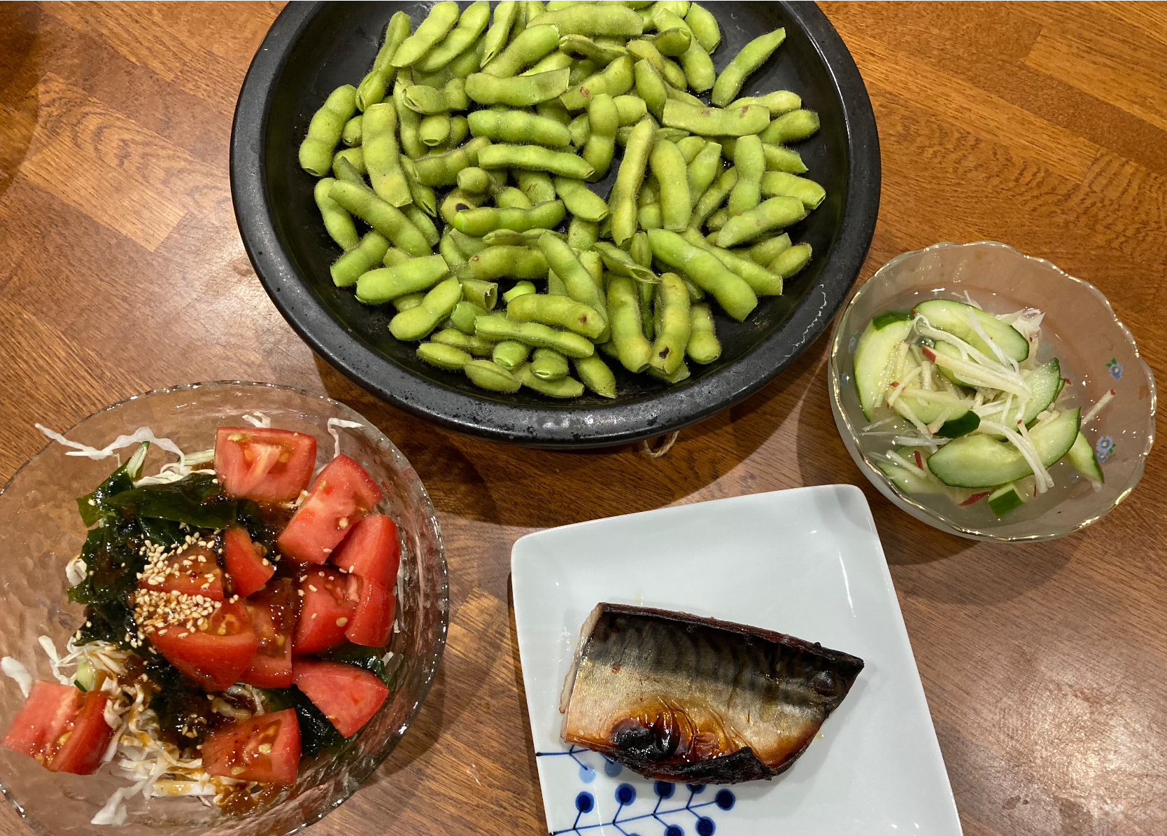 大量の枝豆で　晩ご飯