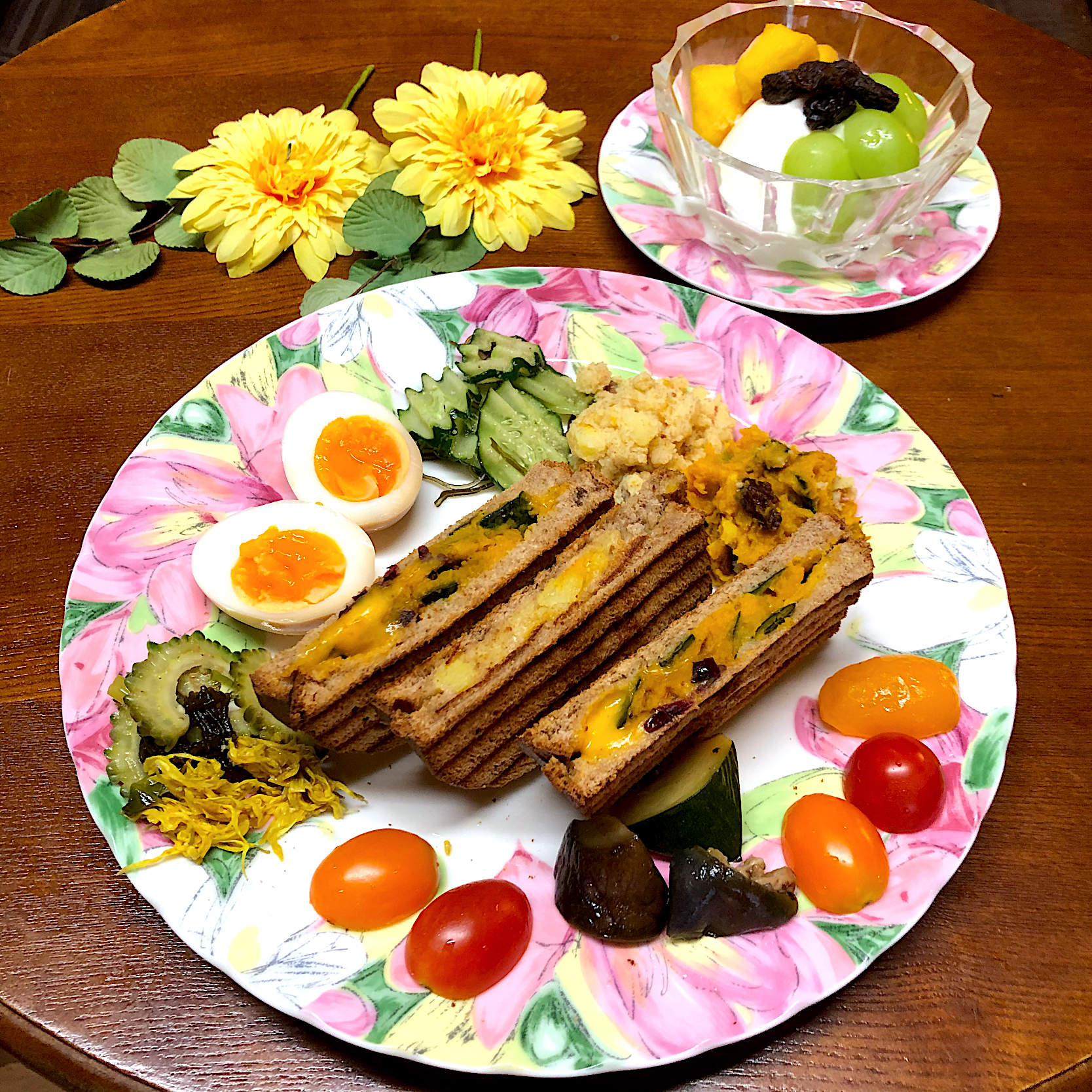 ホットサンドモーニングプレート💐